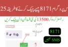 احساس پروگرام 8171 پیسے چیک کرنے کا طریقہ 2025