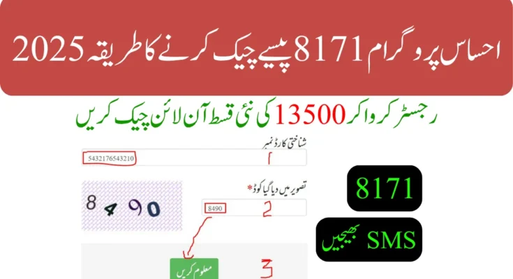 احساس پروگرام 8171 پیسے چیک کرنے کا طریقہ 2025